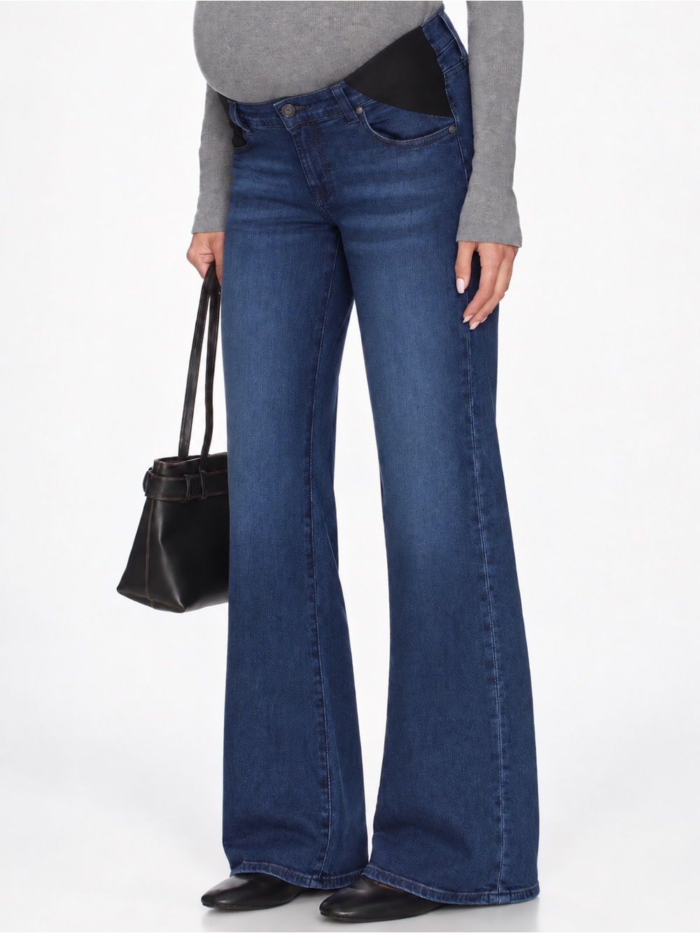 PAIGE Alexis Skyline Boot Cut Maternity Jeans Dark Wash Size 30 Made in USA